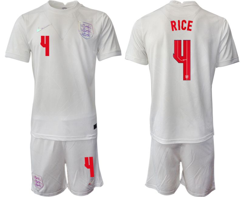 Men 2022 World Cup National Team England home white 4 Soccer Jersey